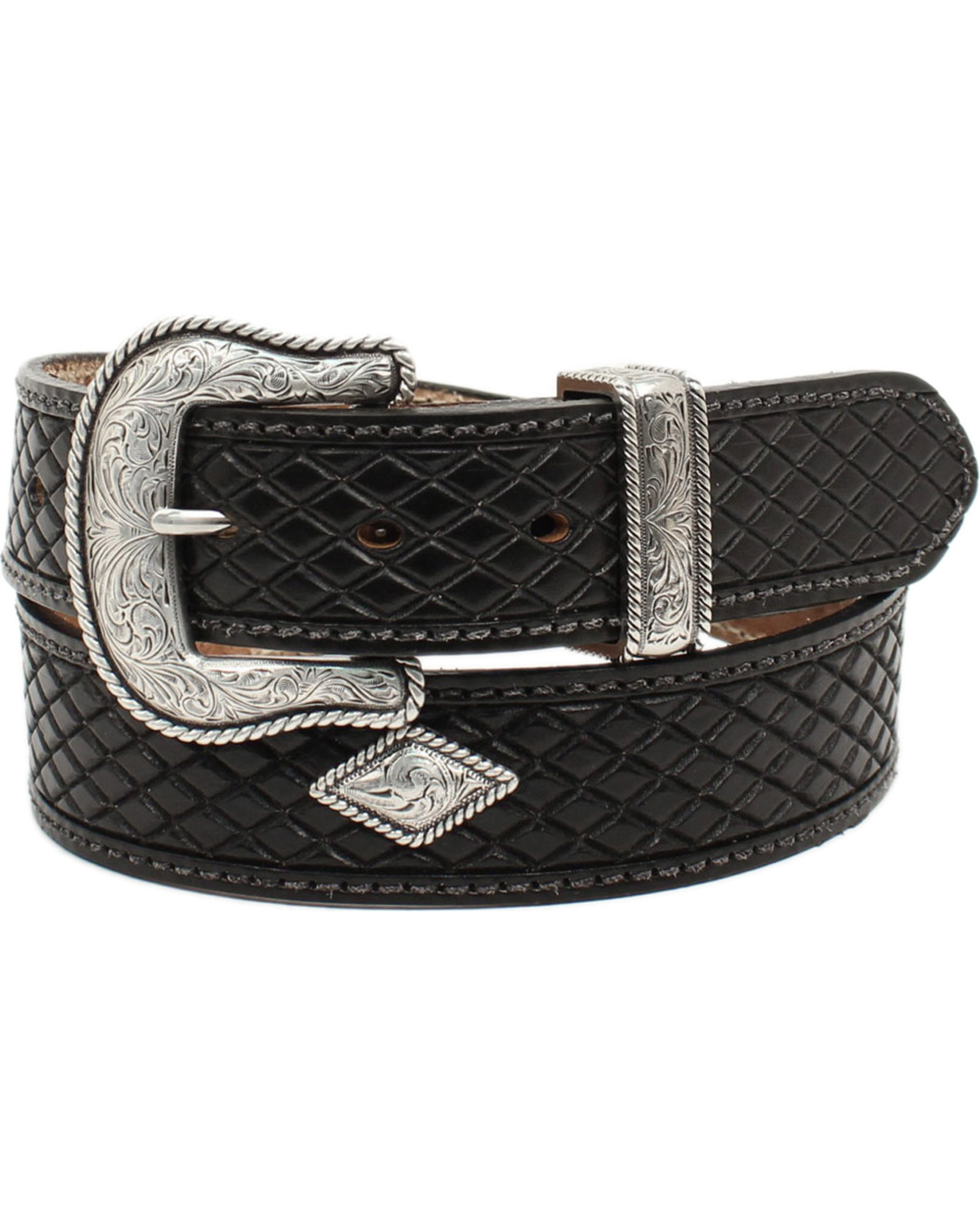 Nocona Men's Fort Worth Black Leather Belt