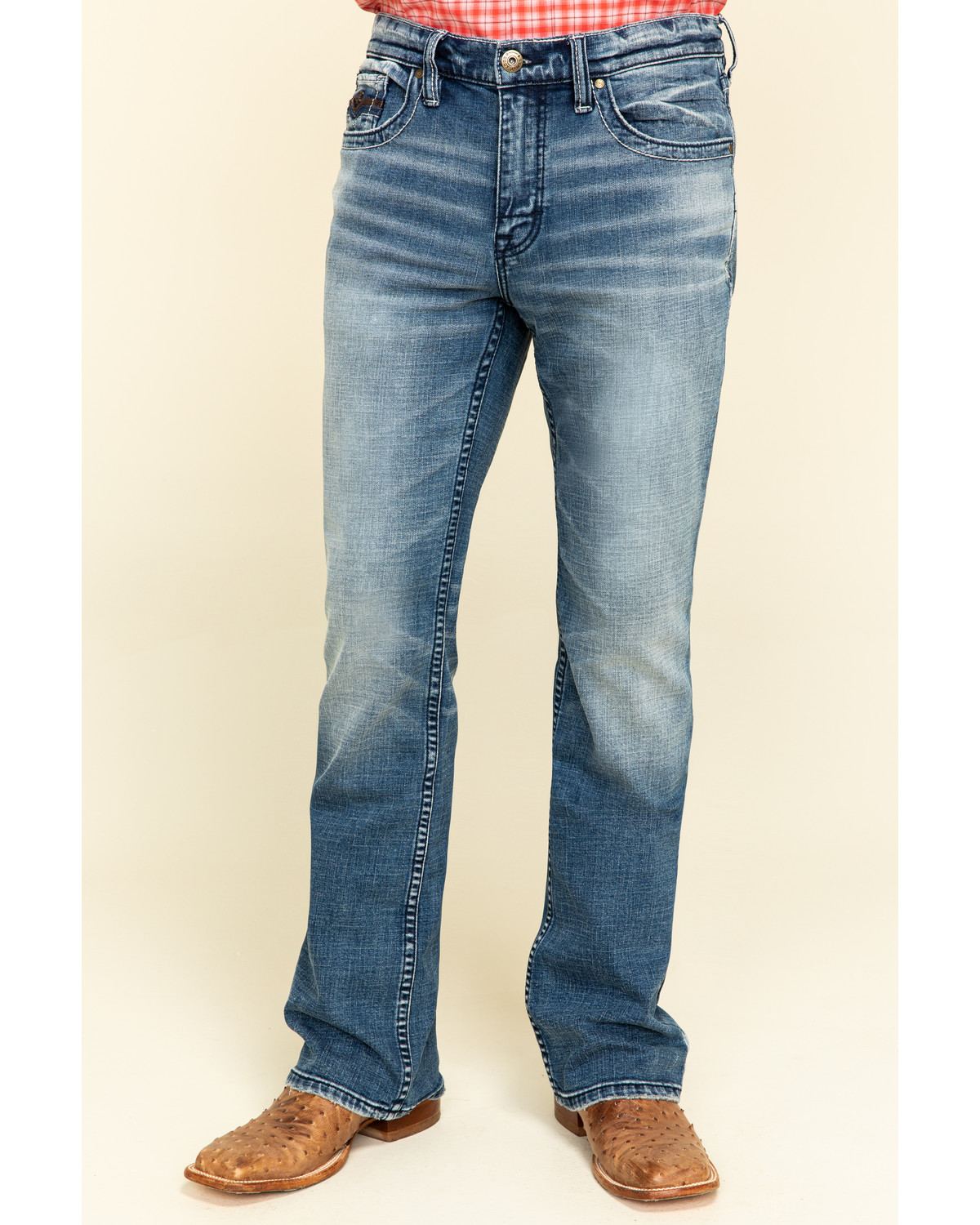 Cody James Core Men's Longhorn Stretch Medium Wash Slim Bootcut Jeans ...