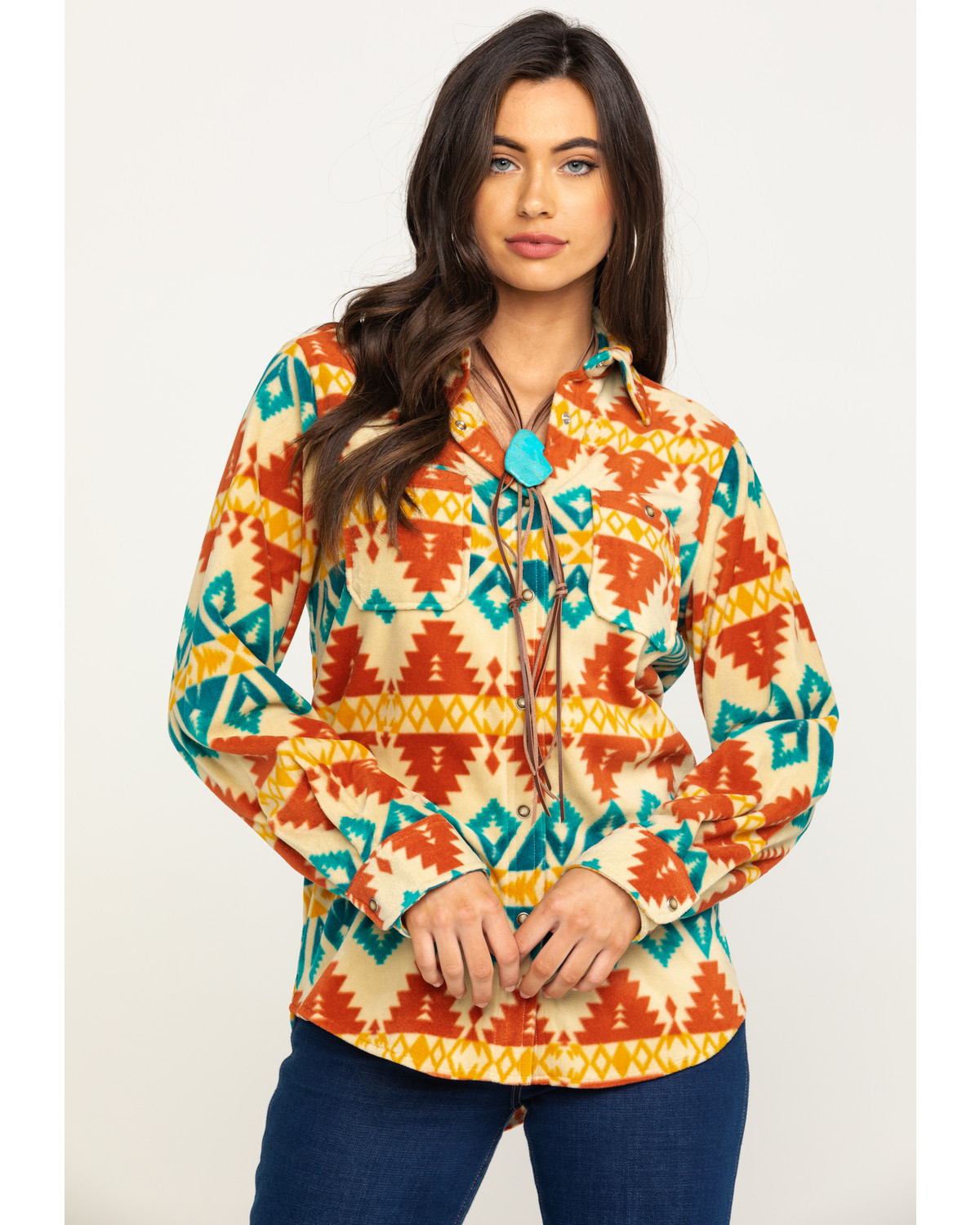 Aztec button up clearance