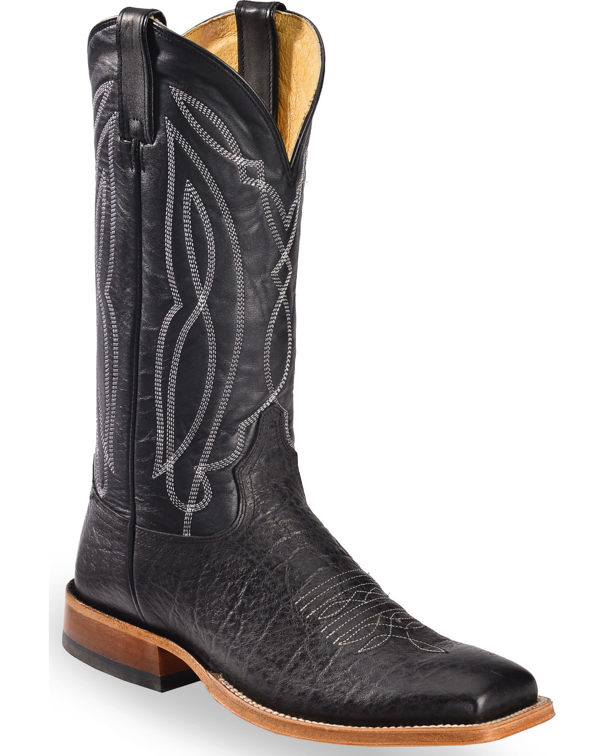 Tony Lama Men's Flat Black Cow Foot 