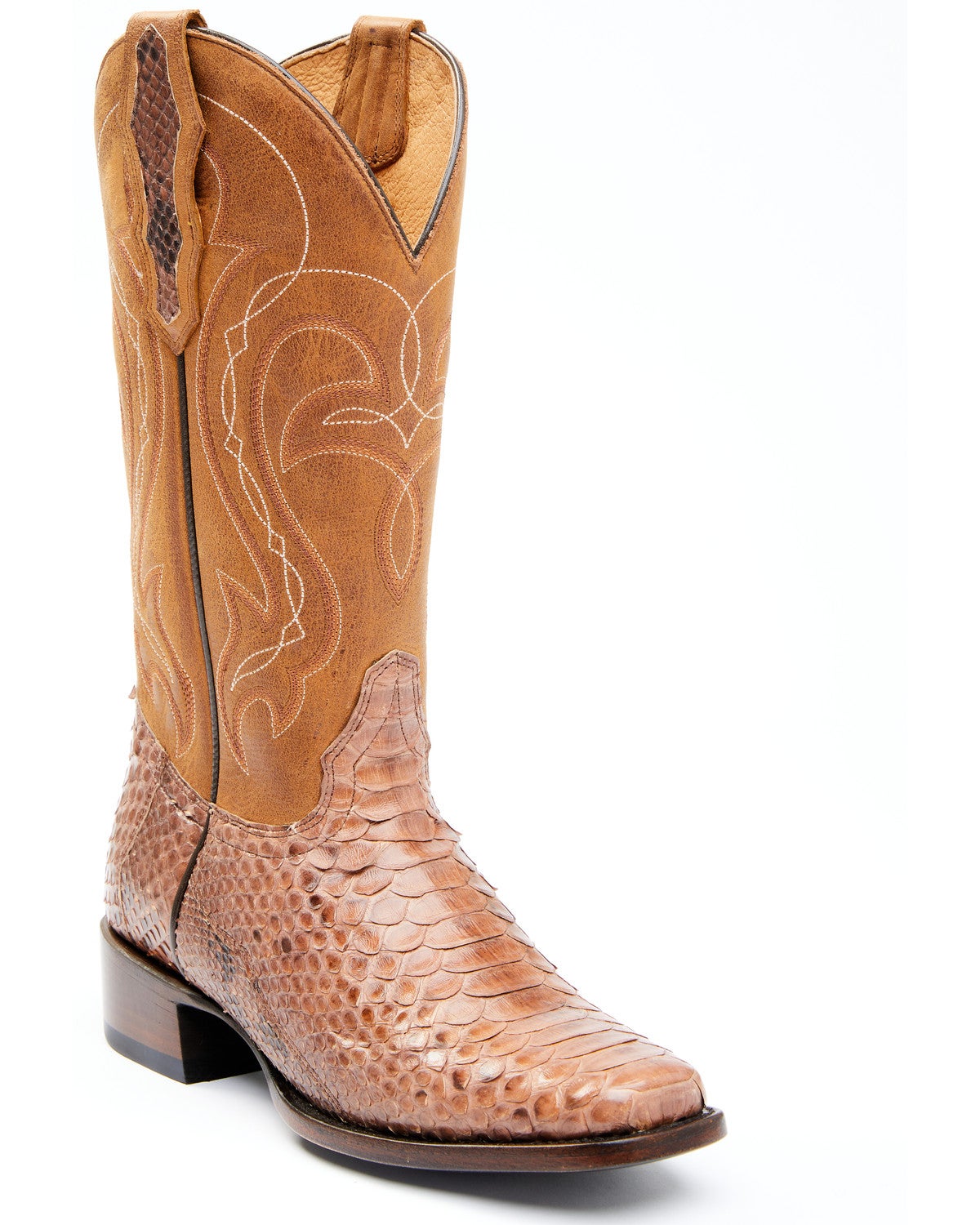 snake square toe boots