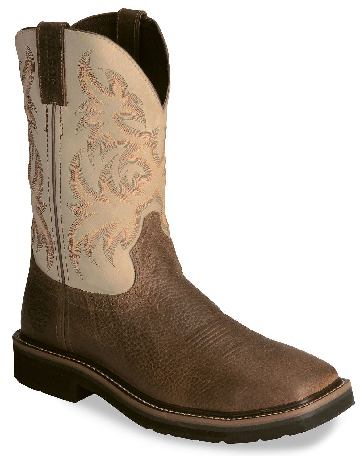 justin men's original stampede copper kettle rowdy work boots