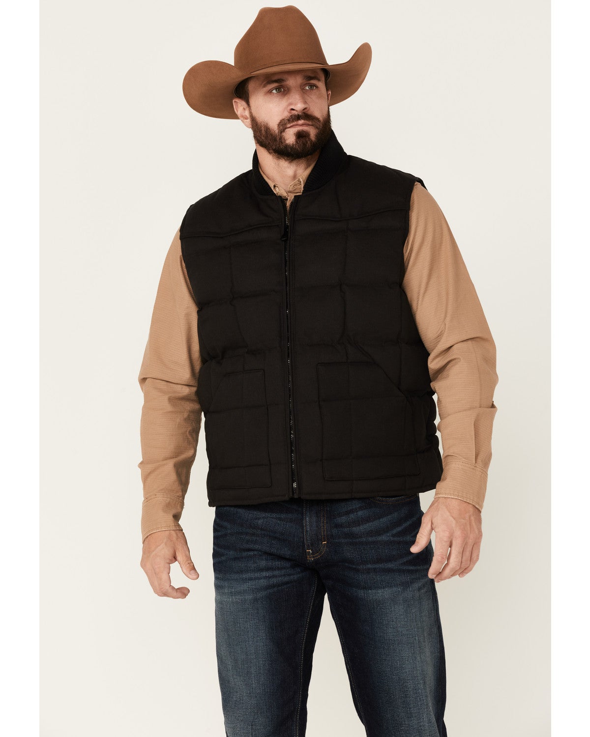 Rodeo Clothing Men's Black Canvas Zip 