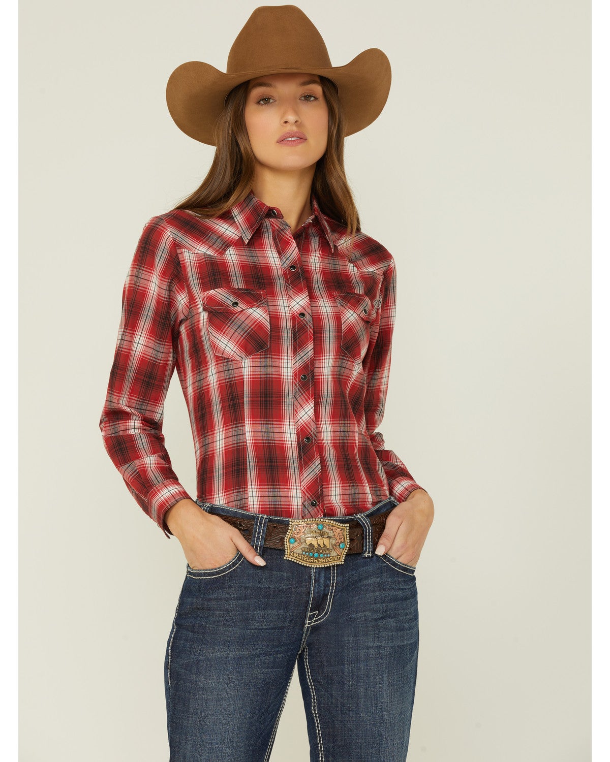 Red Plaid Snap Western Shirt | Sheplers