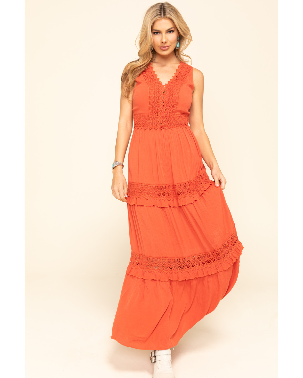 women's tiered maxi dress