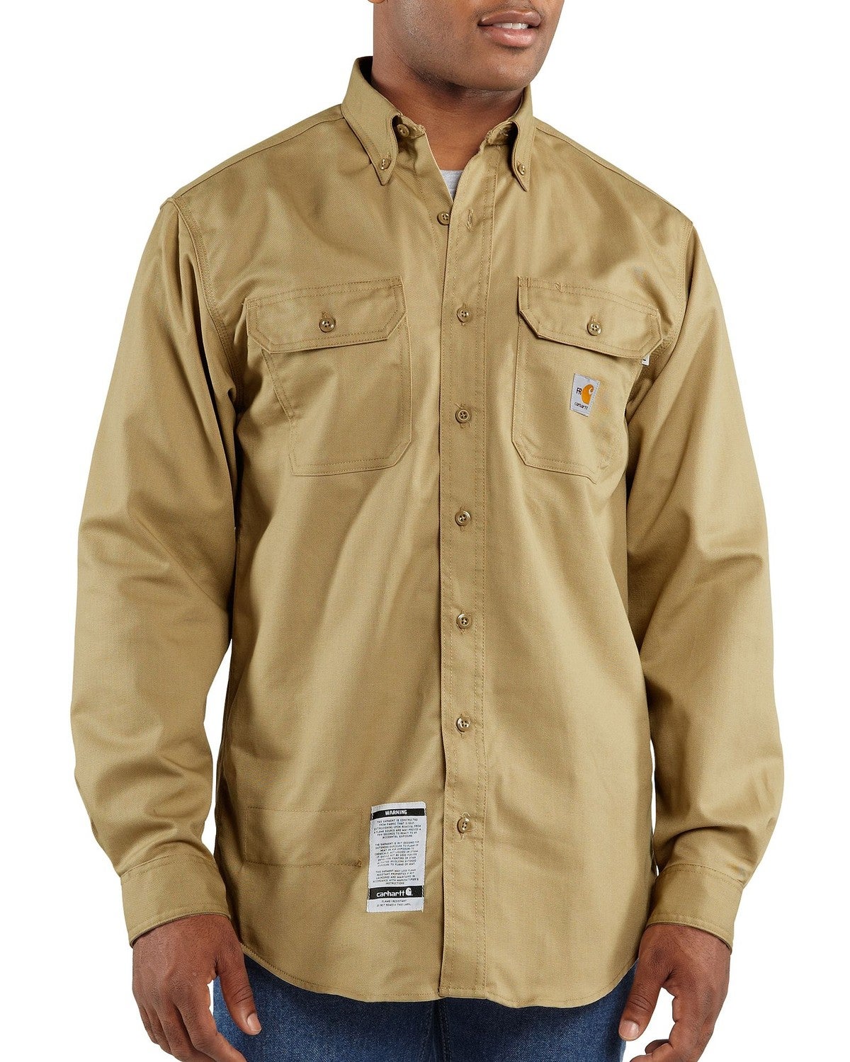 Carhartt Men's Flame Resistant Twill Shirt | Khaki | M