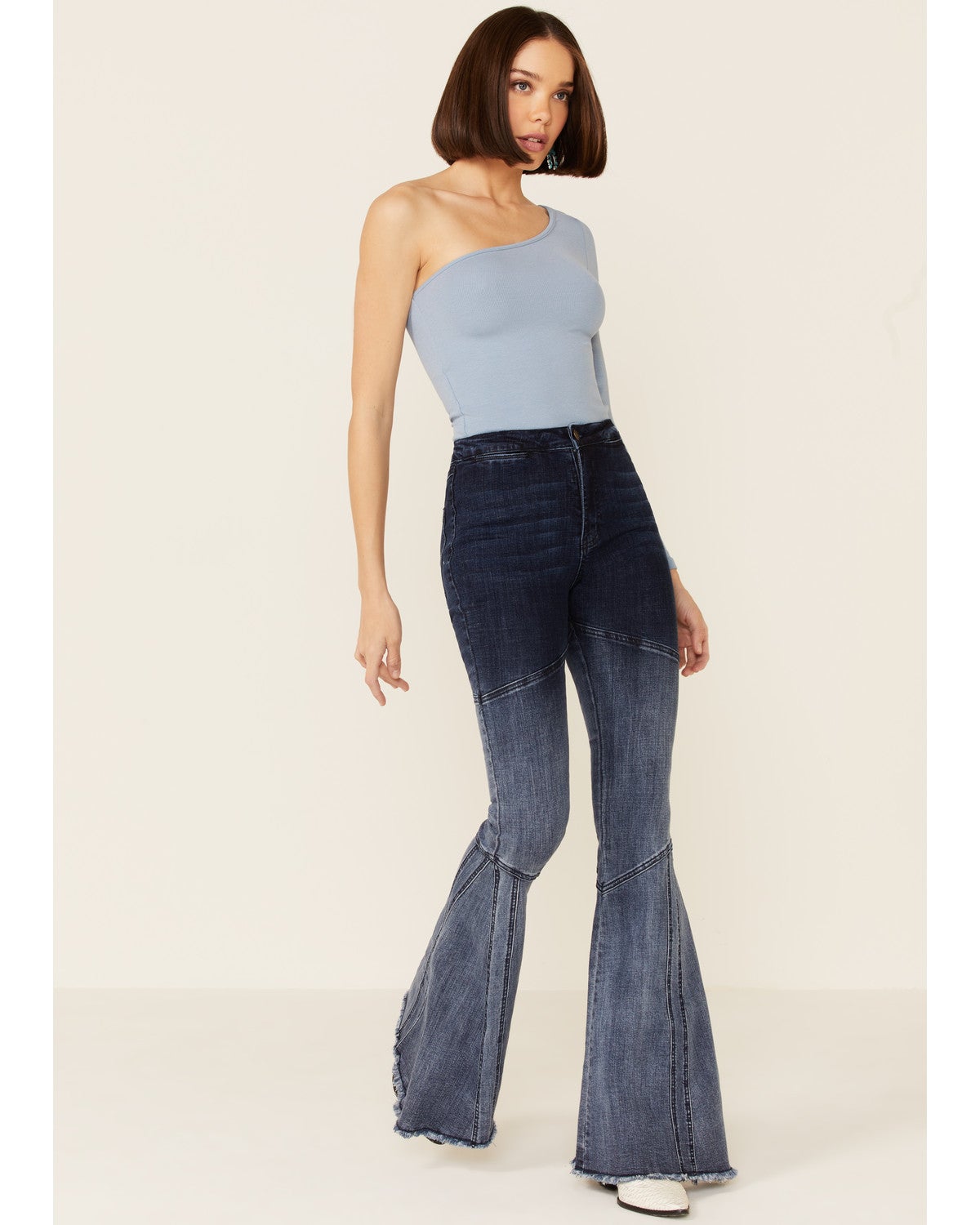 Saints Hearts Women S Ombre Seamed Flare Jeans Sheplers