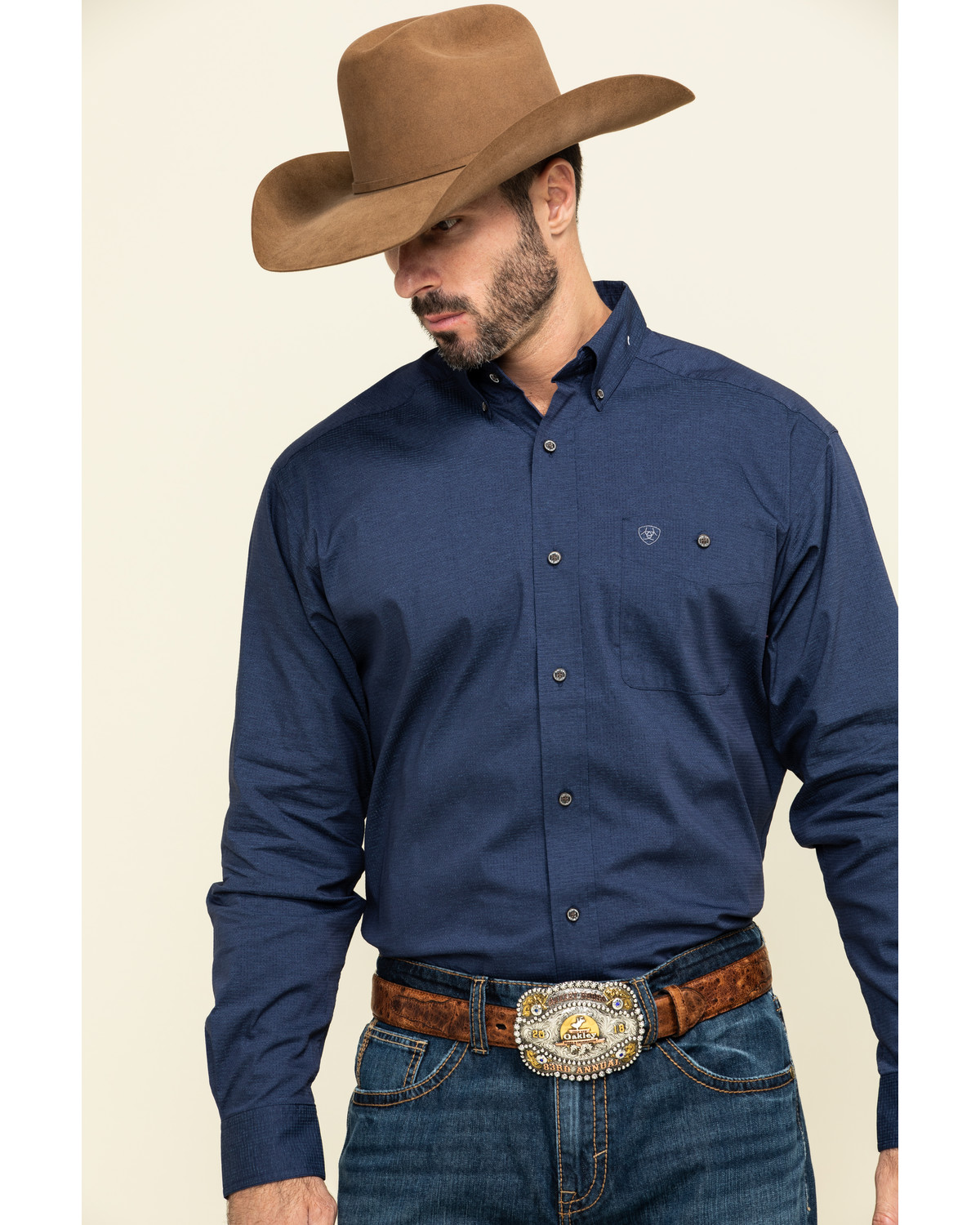 Ariat Men's Blue Air Flow Stretch Long