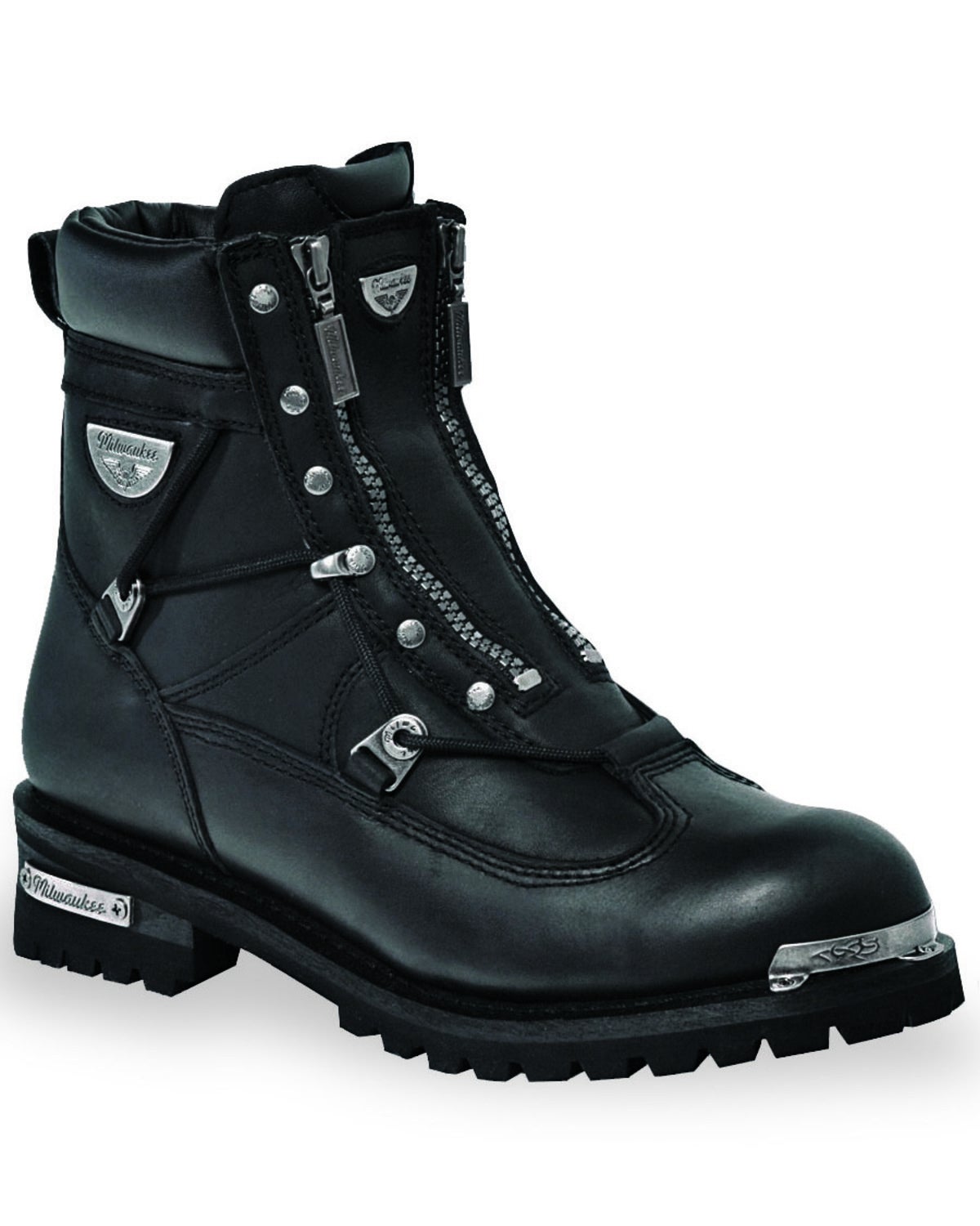 round toe motorcycle boots