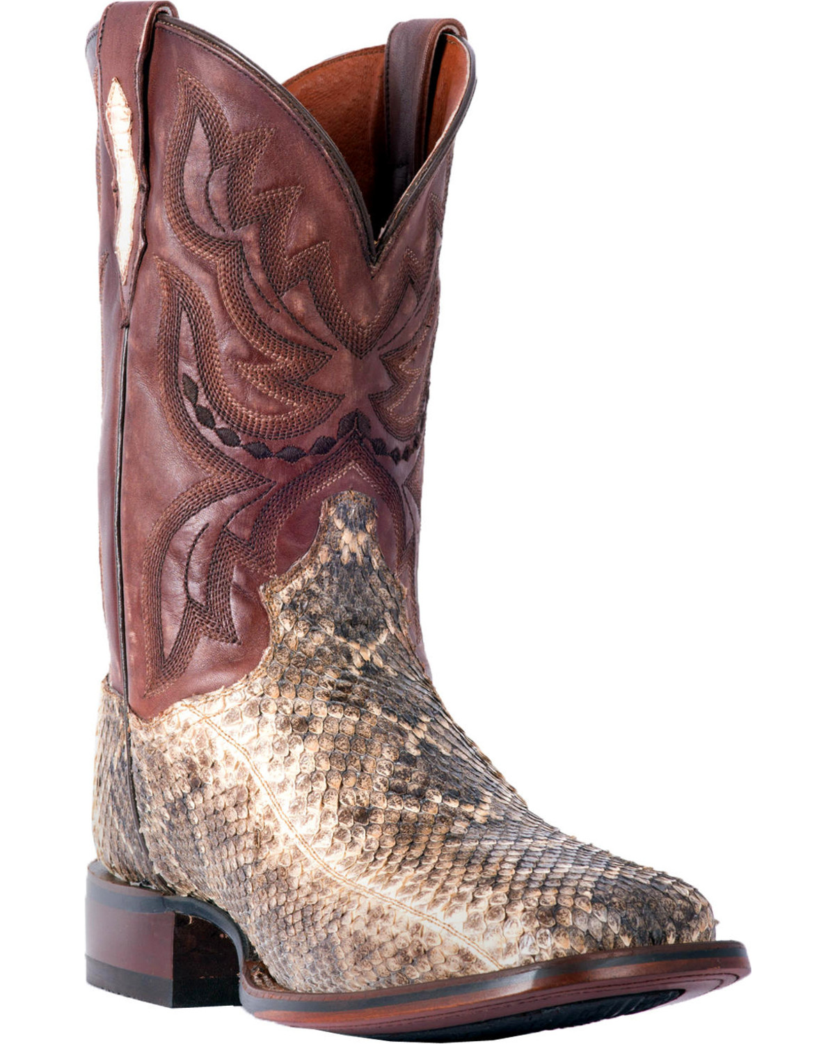 snake square toe boots