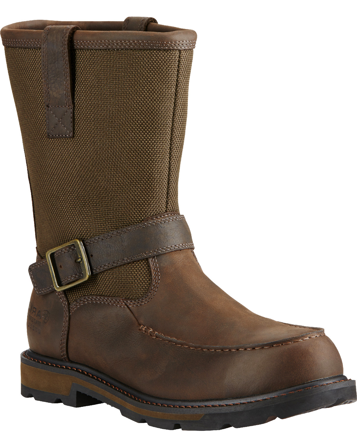 ariat steel toe pull on work boots