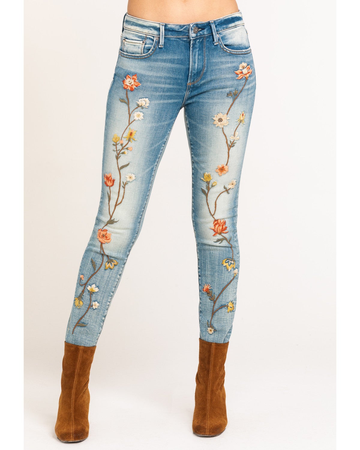 driftwood jackie embroidered skinny jeans