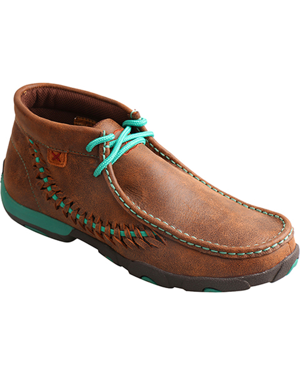 twisted x women's turquoise driving mocs