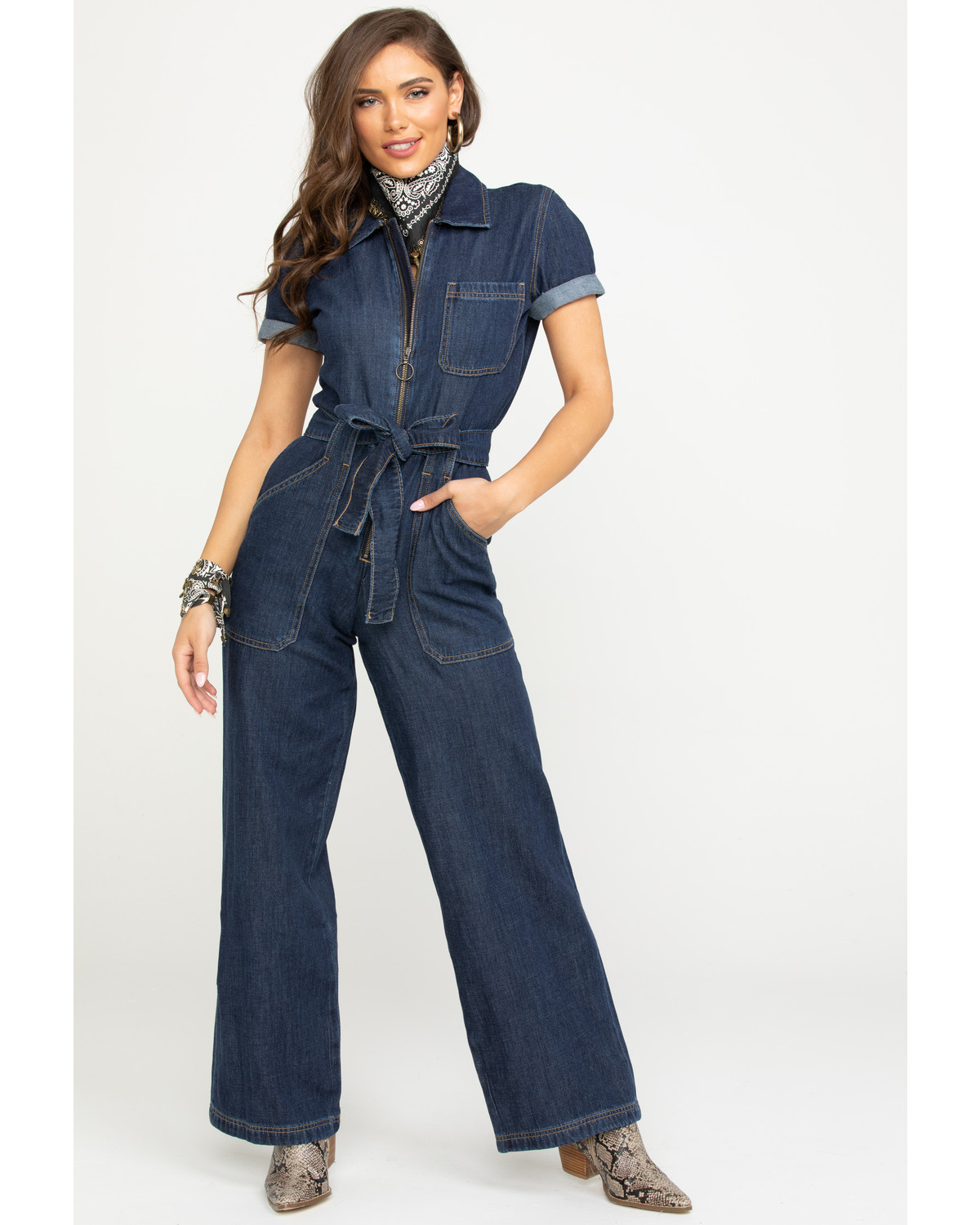 womens blue coveralls