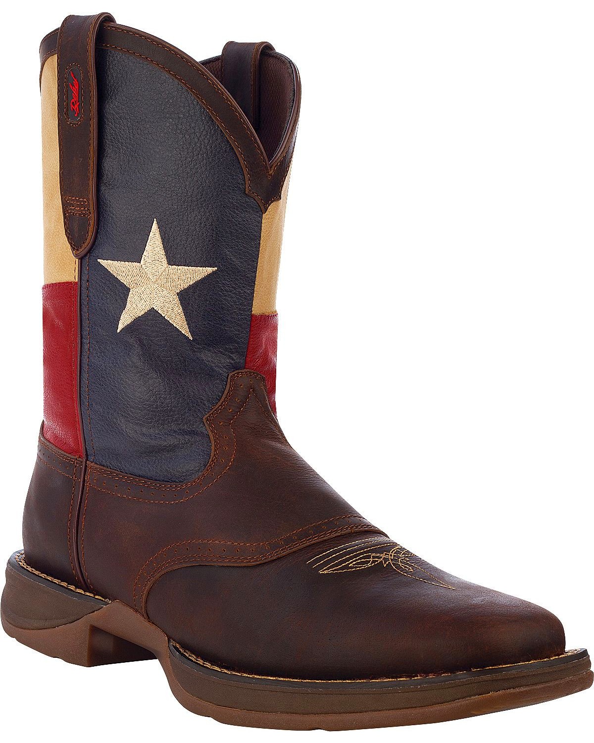 Texas Flag Western Boots - Square Toe 