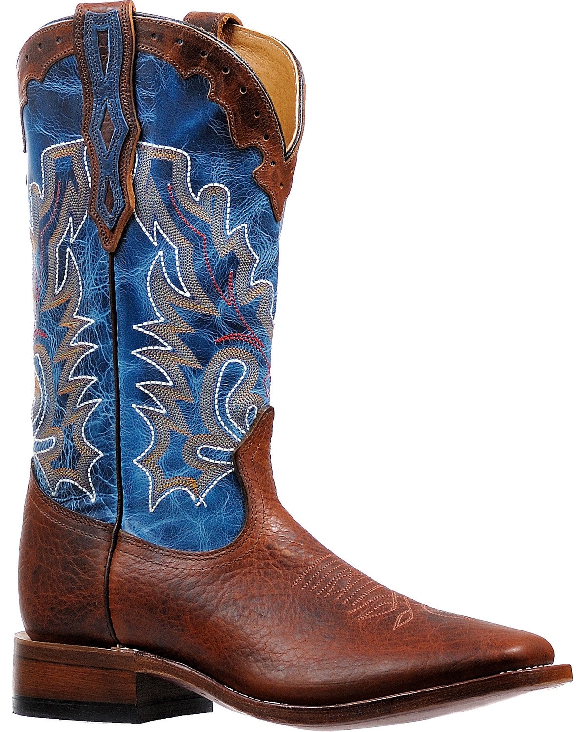 blue square toe boots