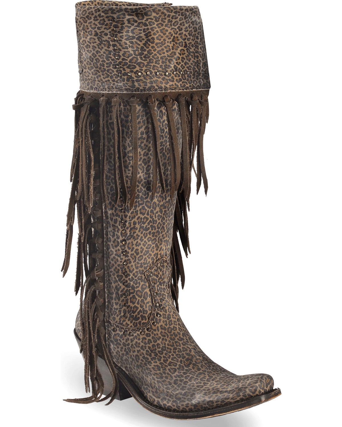 womens black fringe boots