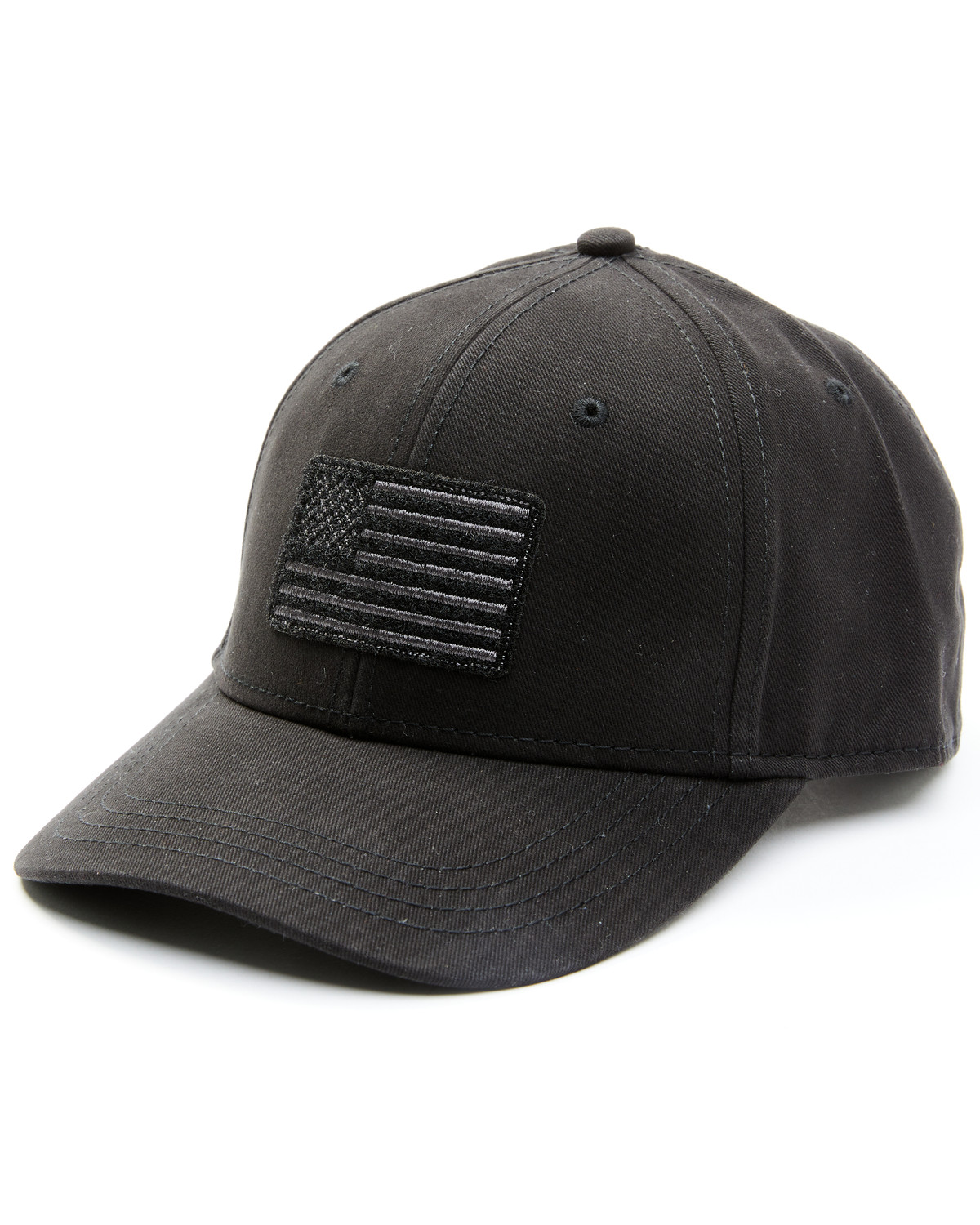 H3 Sportsgear Men's Solid Black American Flag Patch Ball Cap | Sheplers