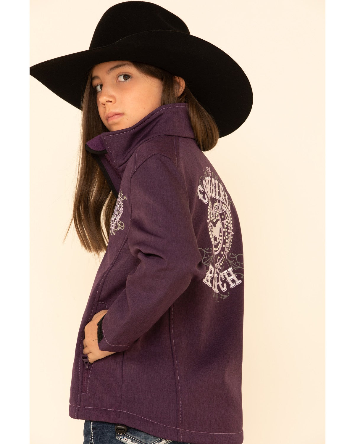purple softshell jacket