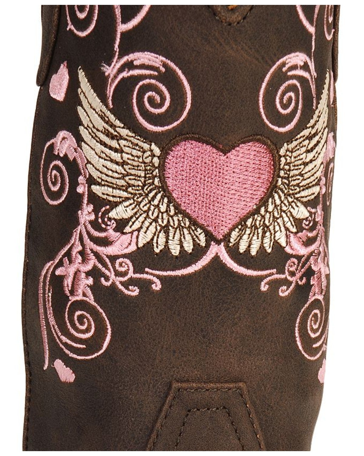 Roper Girls' Heart & Wing Embroidered Cowgirl Boots Snip Toe Sheplers