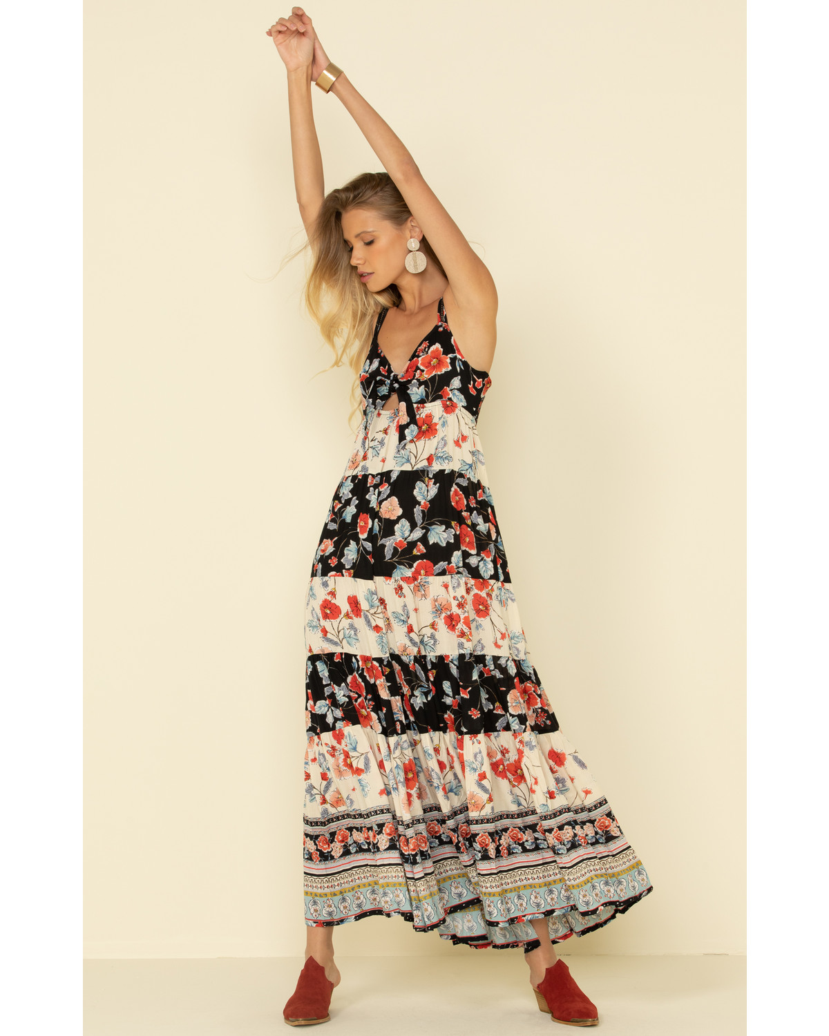 patrons of peace floral maxi dress