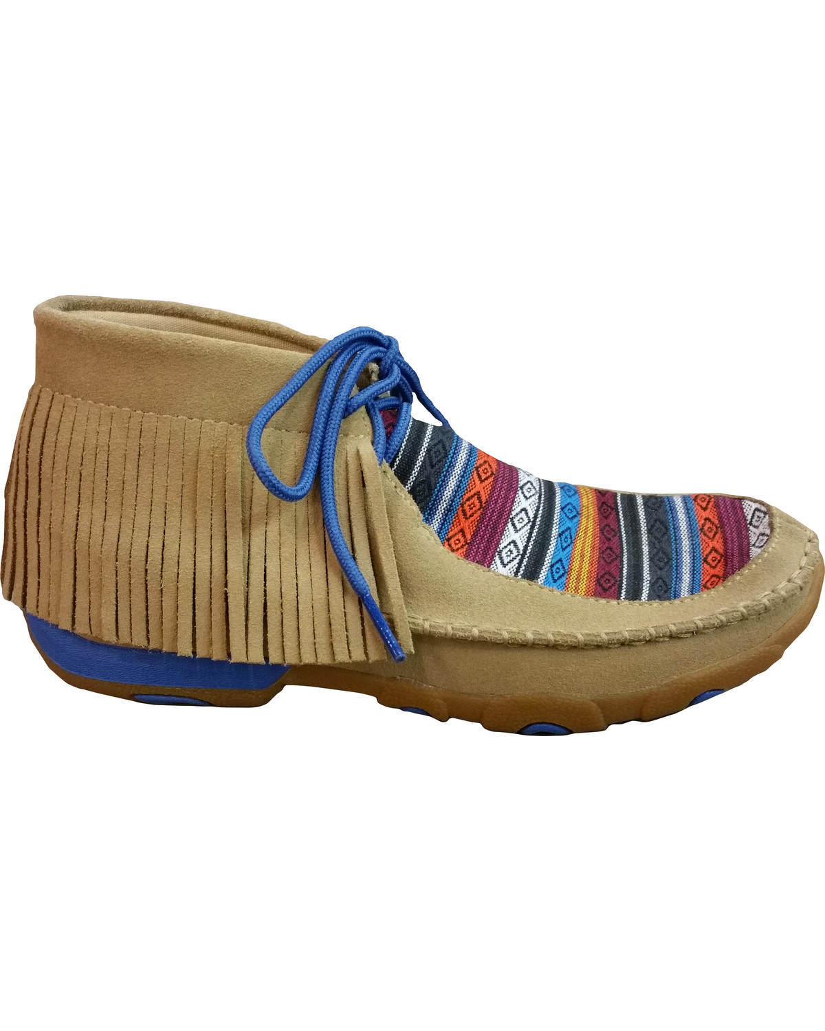 twisted x serape fringe moccasins