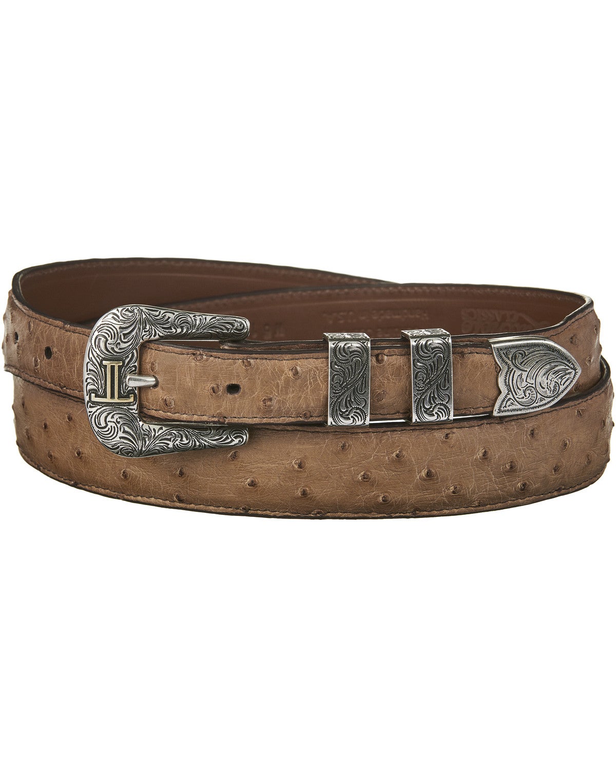 ostrich leather belts