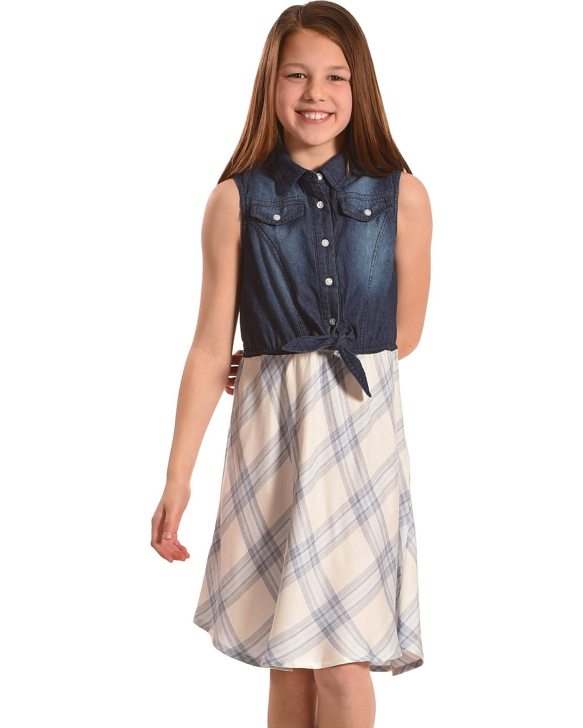 Silver Toddler Girls' Blue Sleeveless