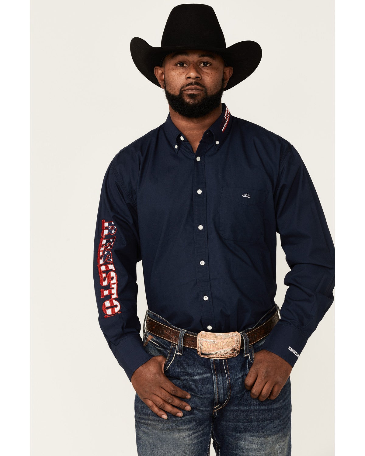 Resistol Men's Navy USA Logo 