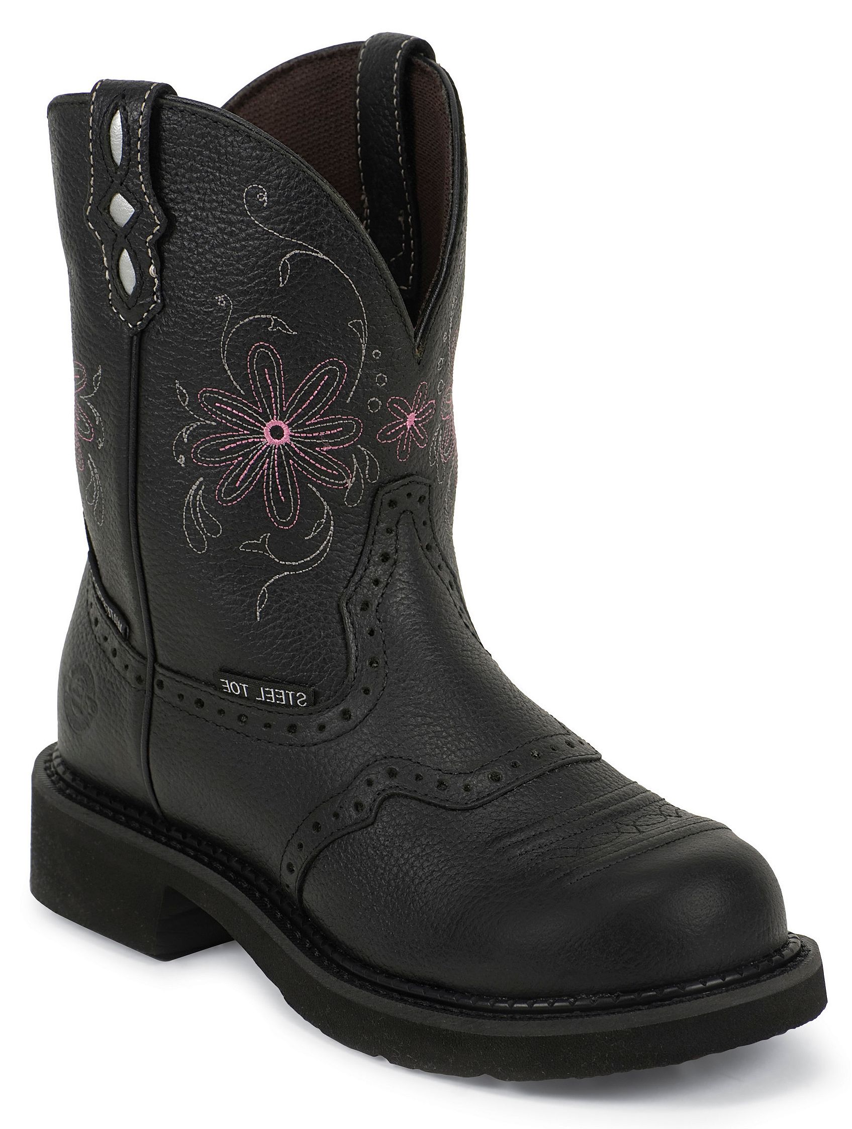 black women's steel toe boots