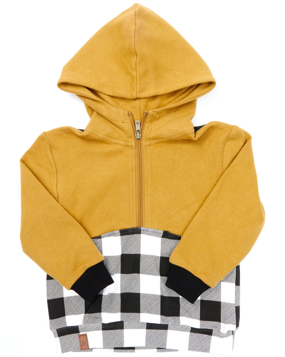 plaid zip up pullover