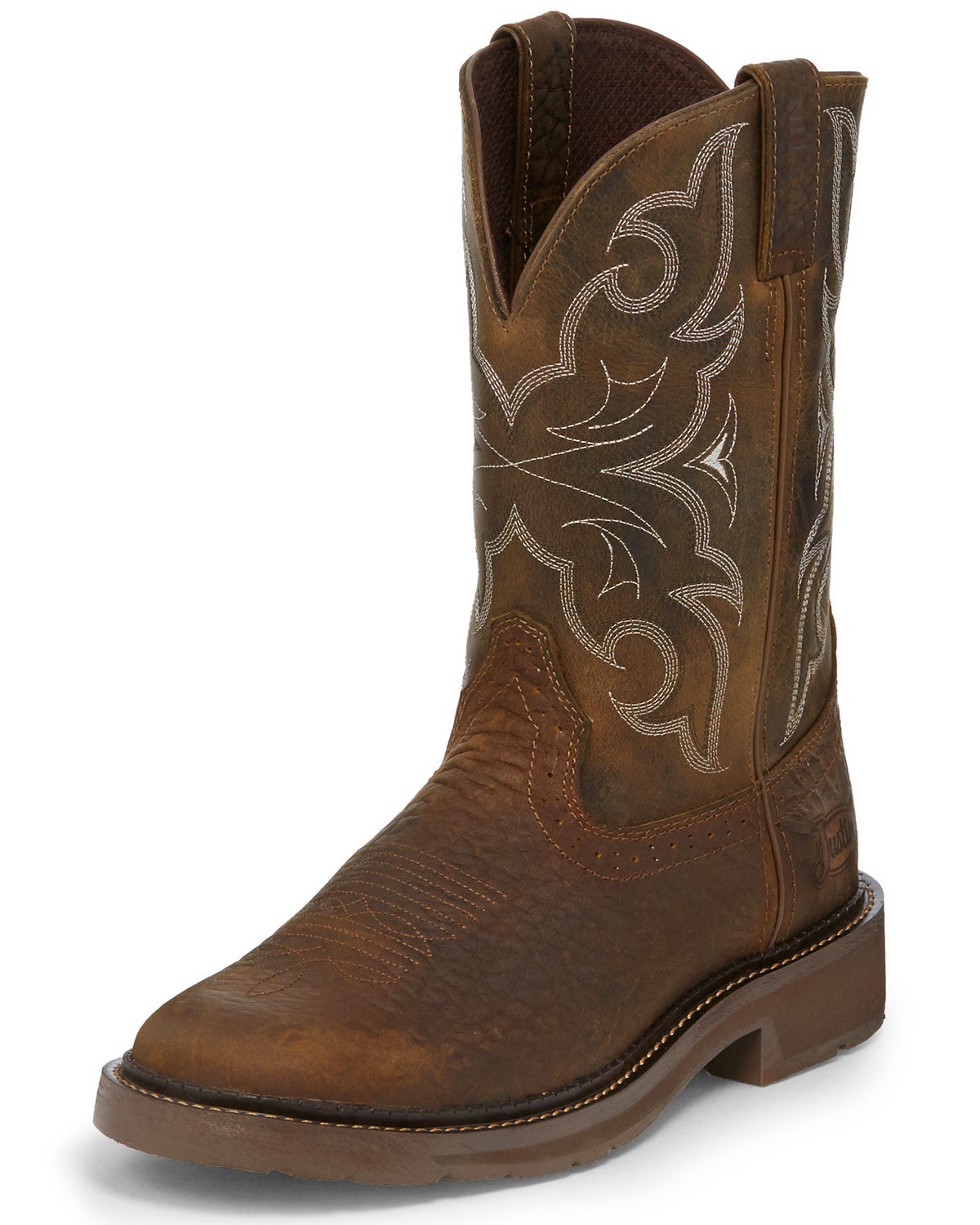 Justin Men's Amarillo Western Work Boots Round Toe Sheplers