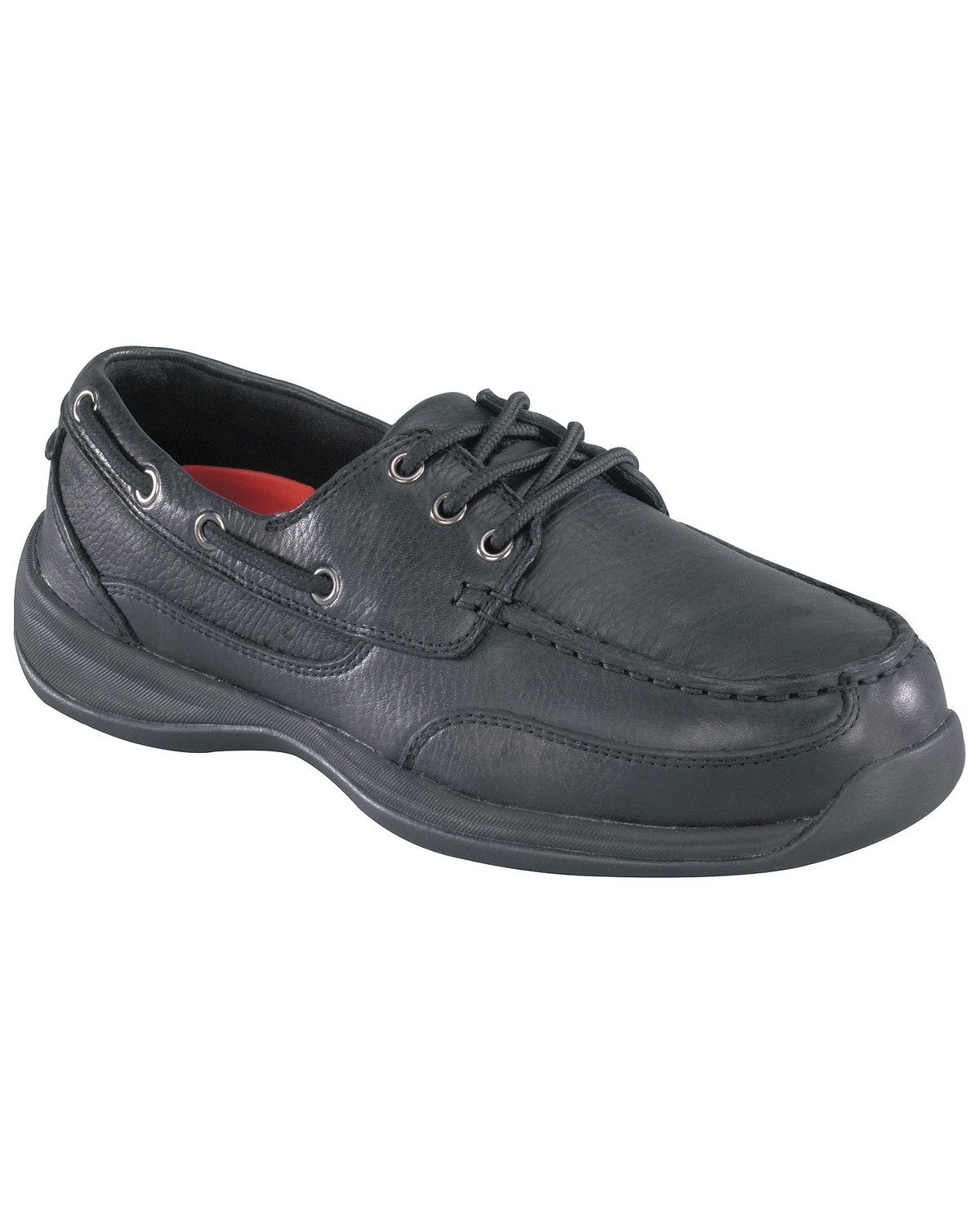 Rockport Women's Works Sailing Club Black Boat Shoes Steel Toe Sheplers