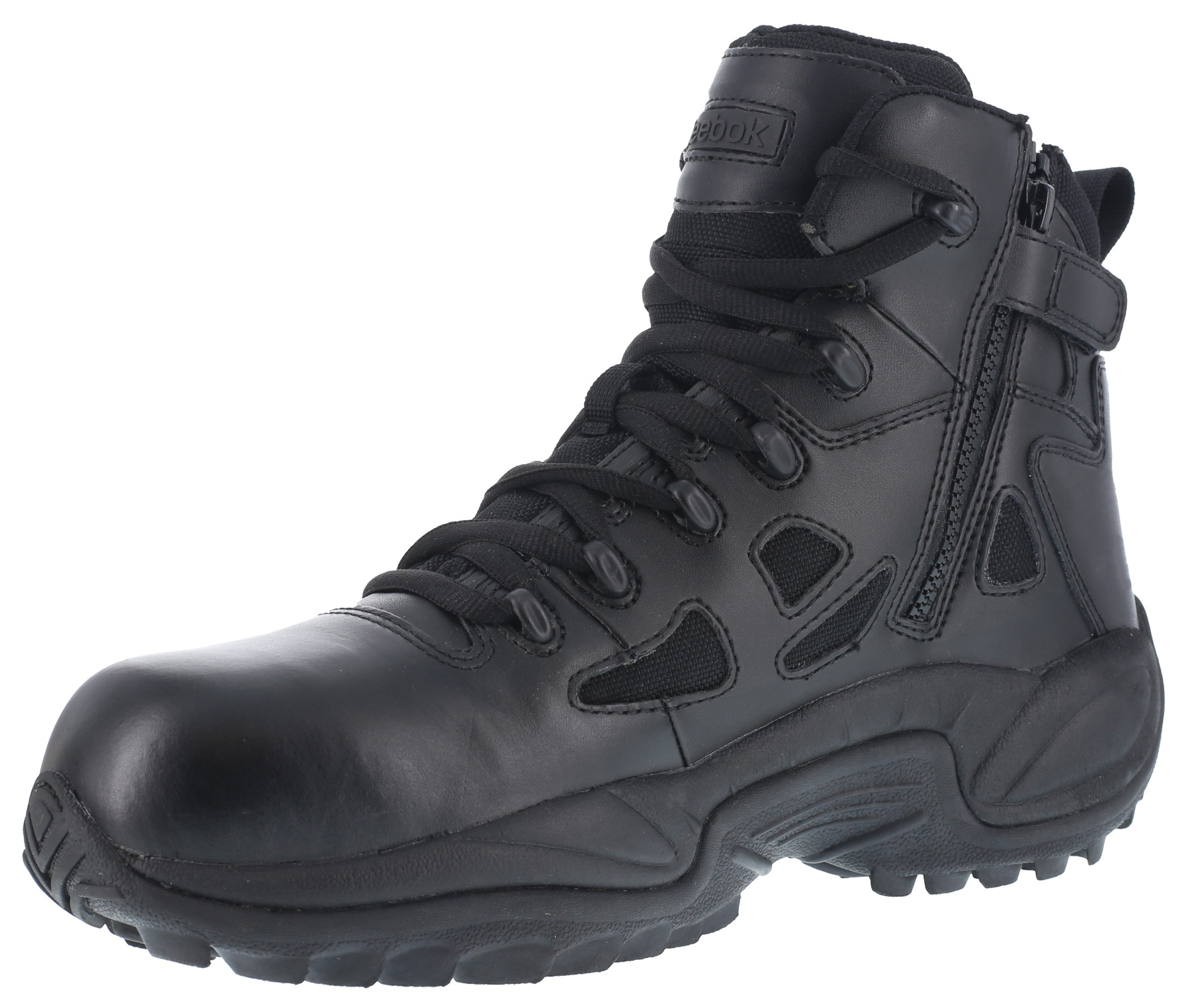 reebok stealth composite toe side zipper boots