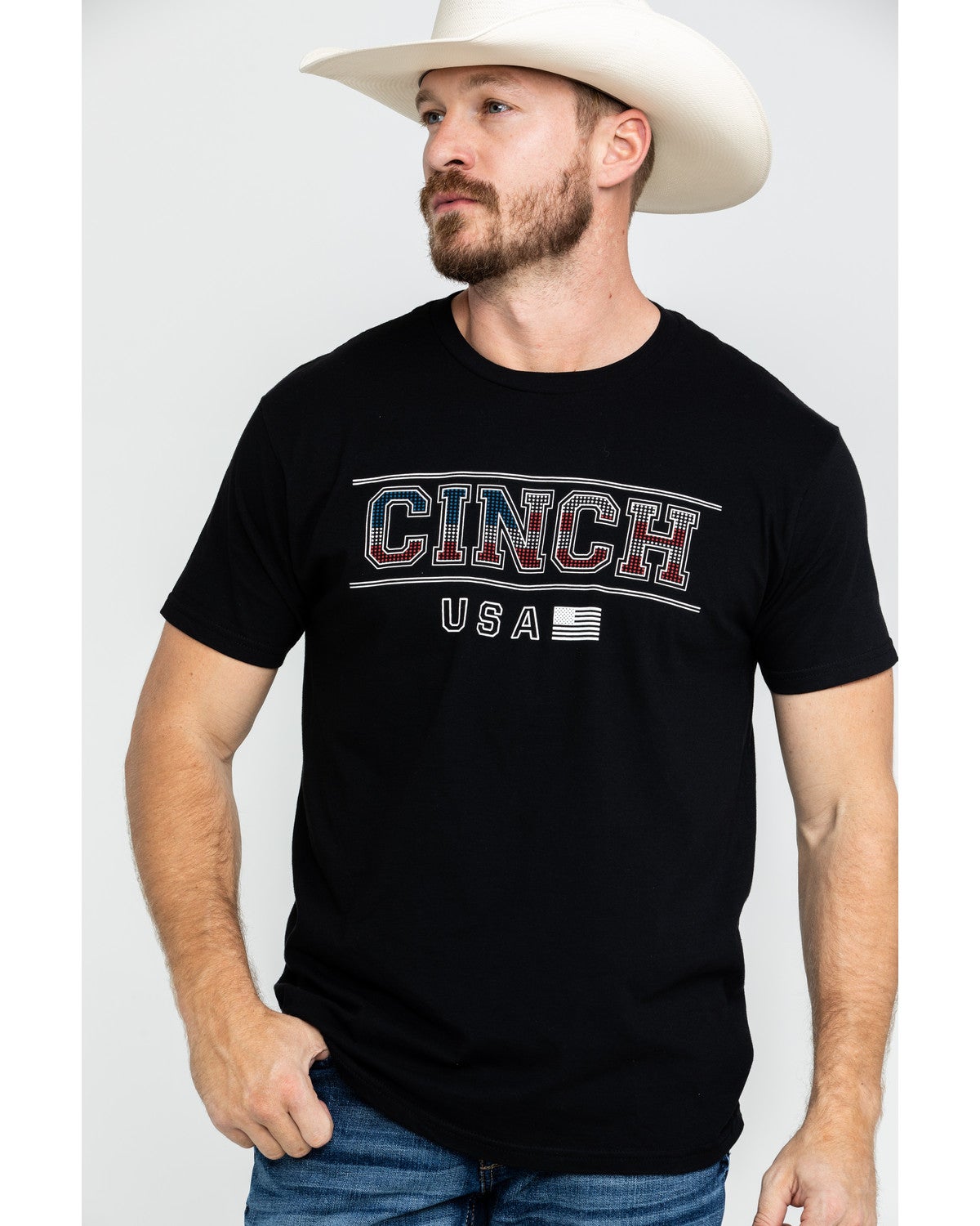 Cinch Men's Logo Flag Graphic T-Shirt 