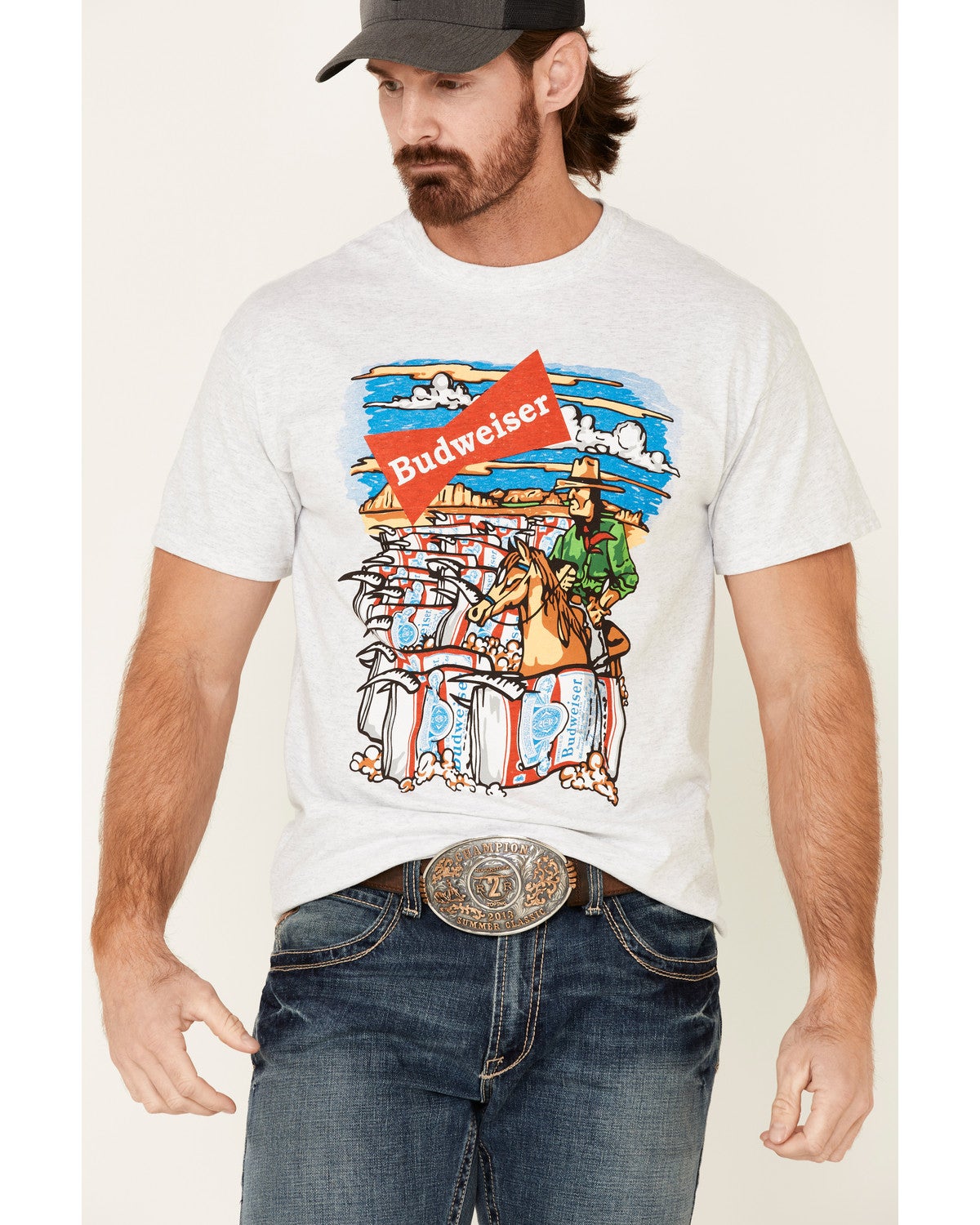 Brew City Beer Gear Men's Ash Budweiser 