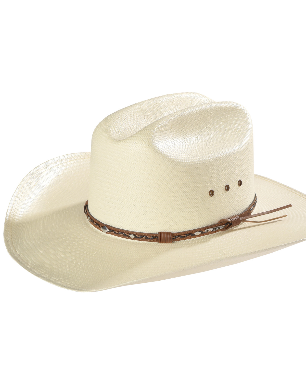 Wide brim straw cowboy hats