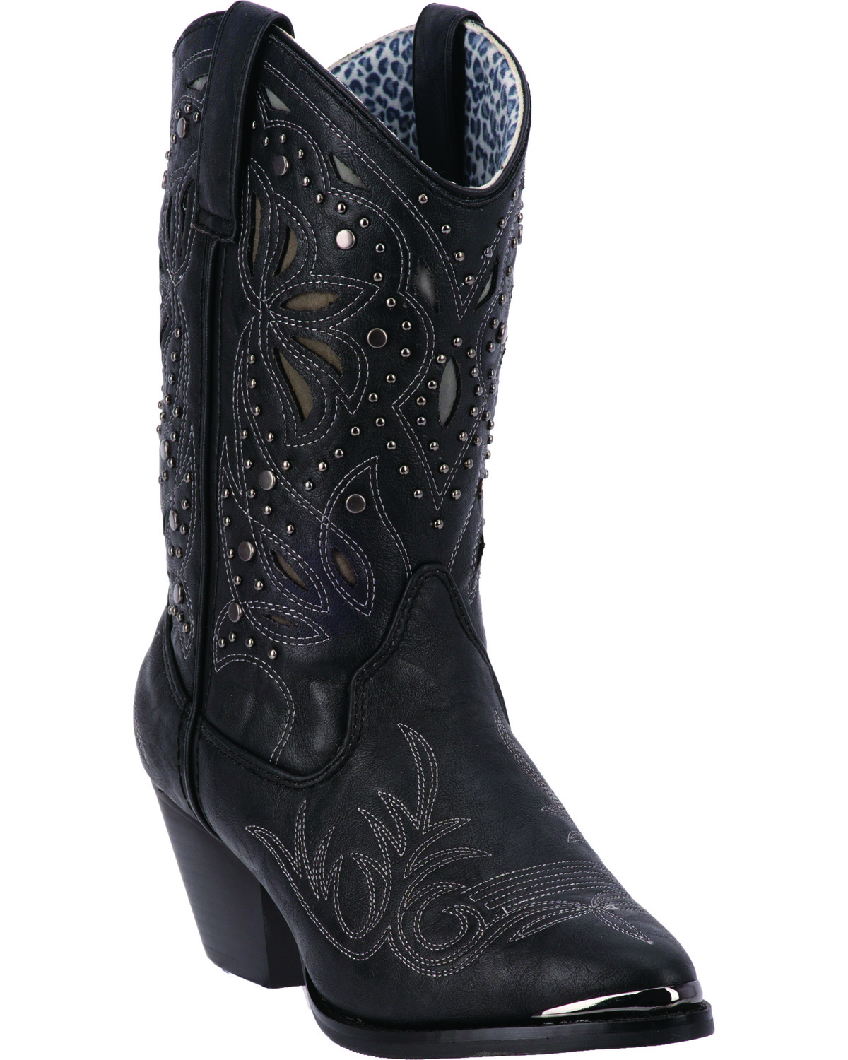 womens black pointed toe cowboy boots