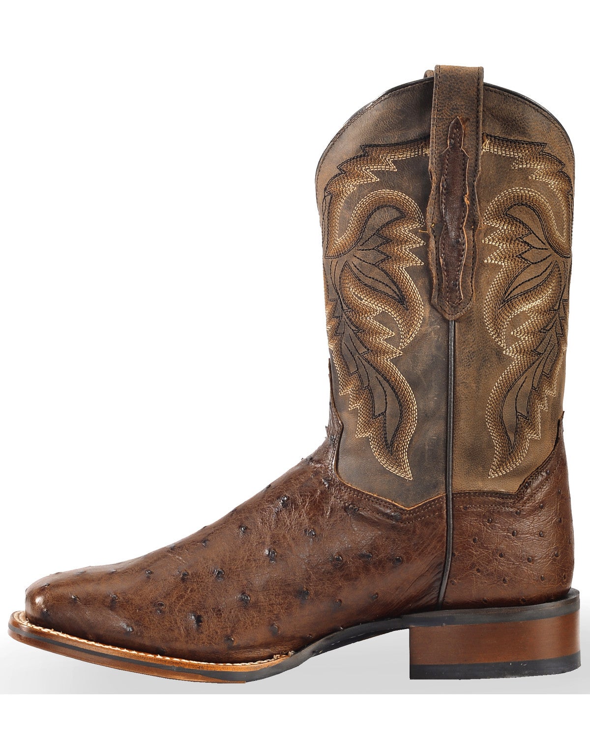 Dan Post Men's Alamosa Full Quill Ostrich Western Boots Square Toe