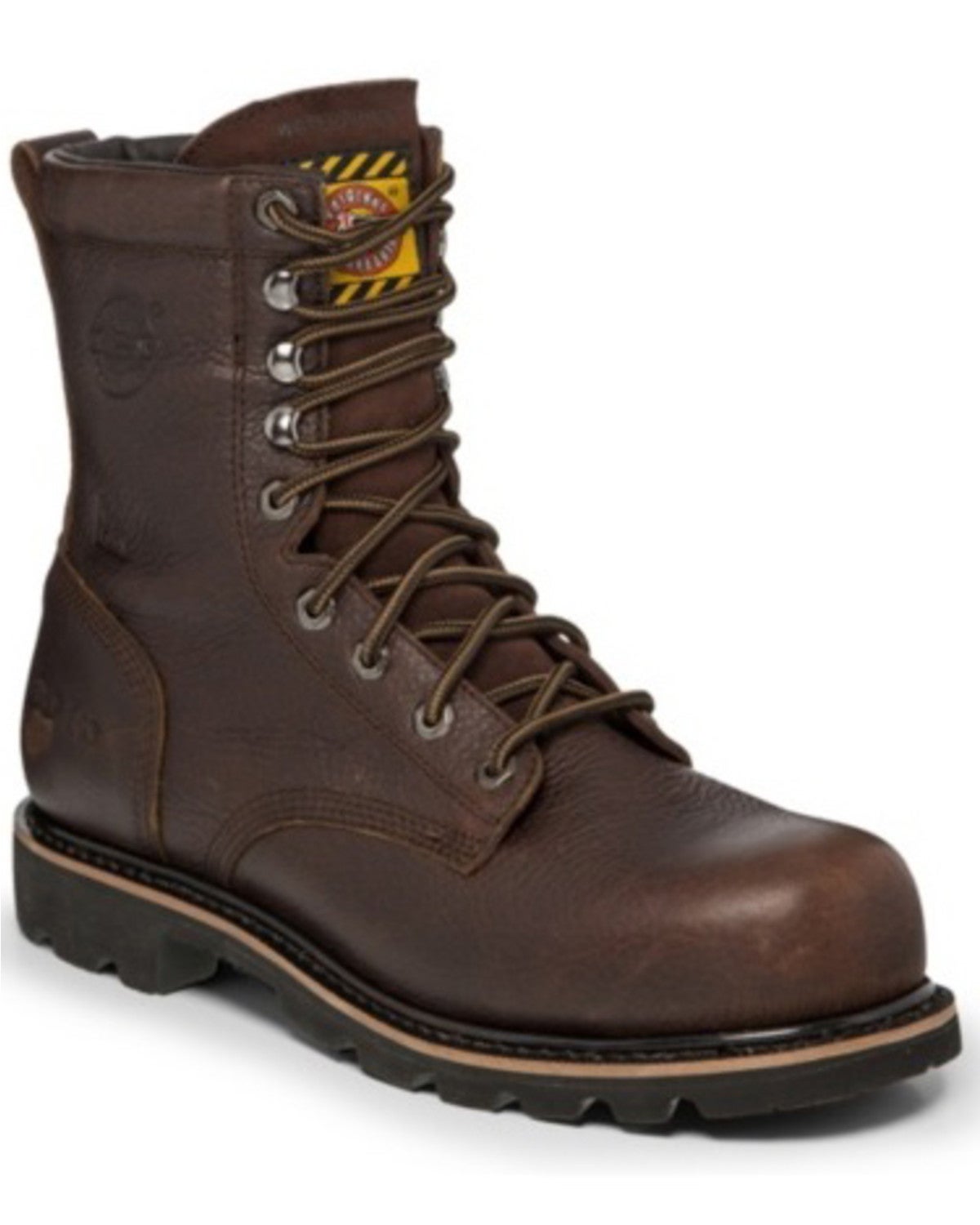 justin boots miner leather work boots