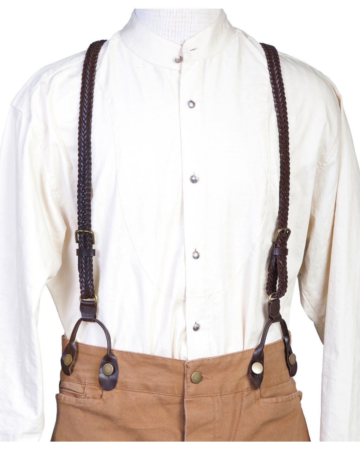 Scully Men's Flat Braided Suspenders Sheplers