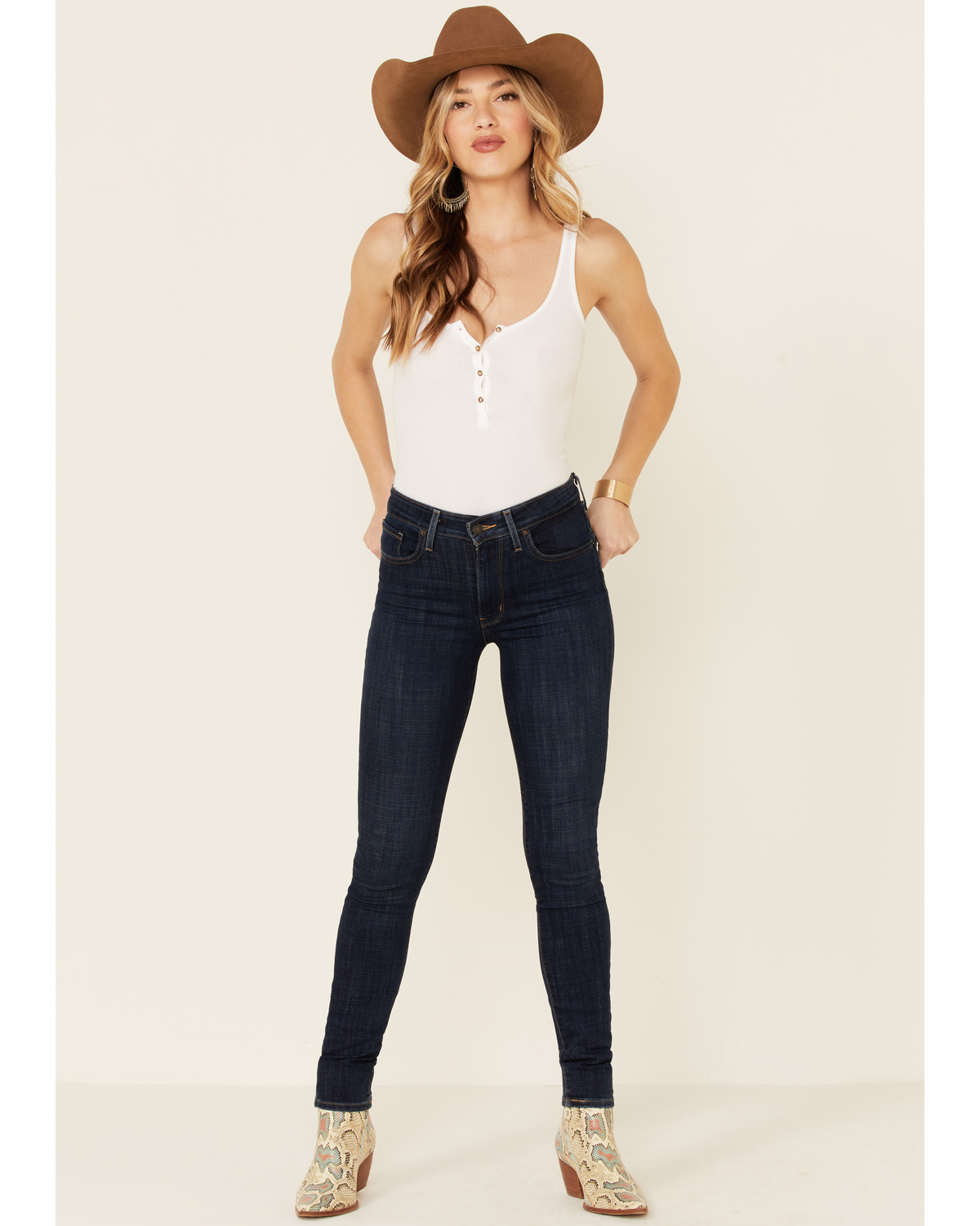 levi's high rise skinny jeans