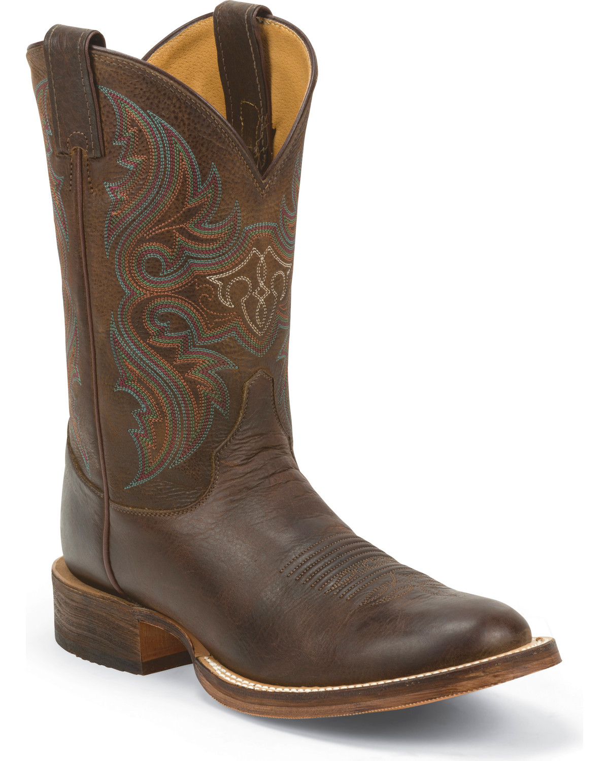 justin bent rail black boots