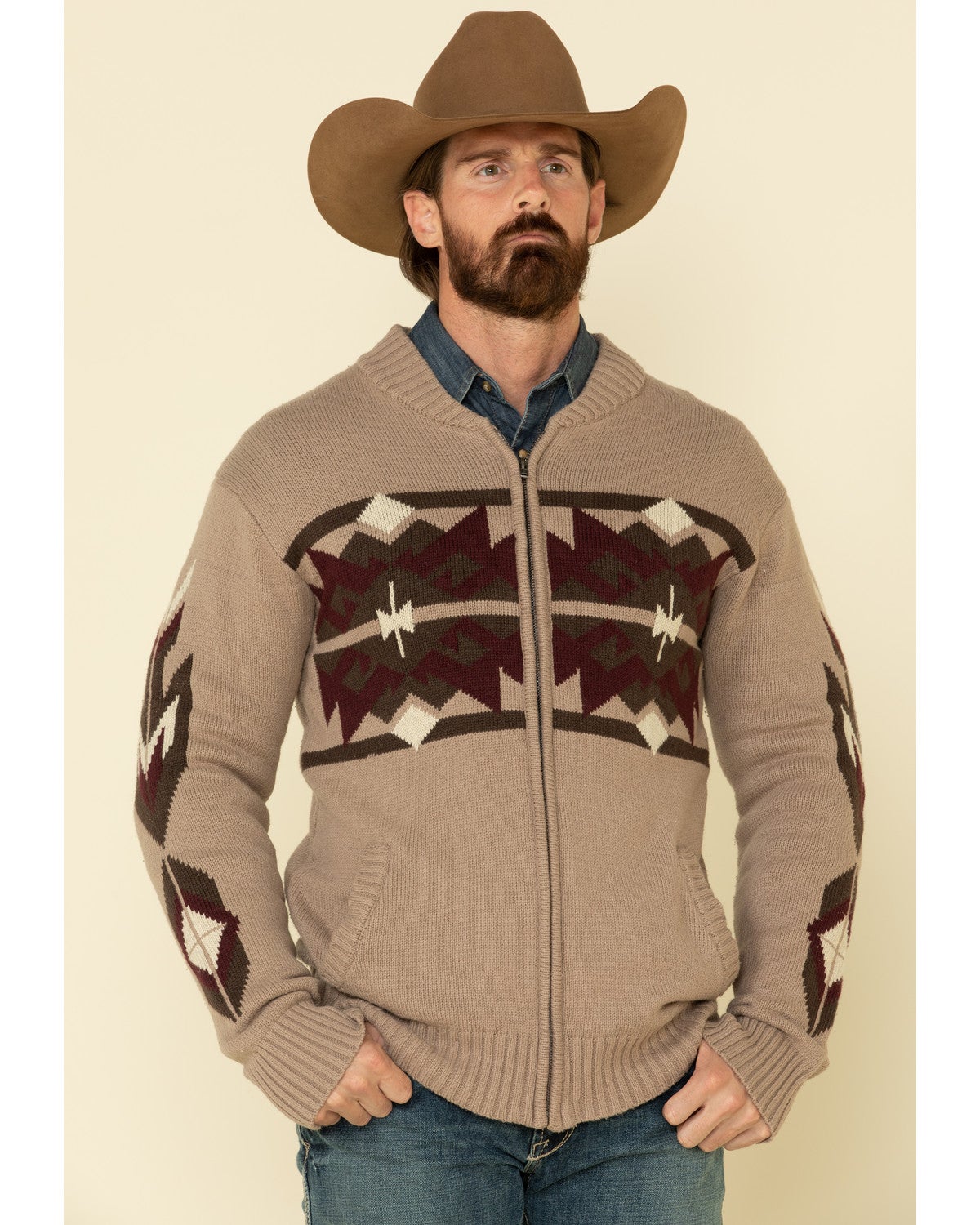 Mens western wool sweaters Clearance