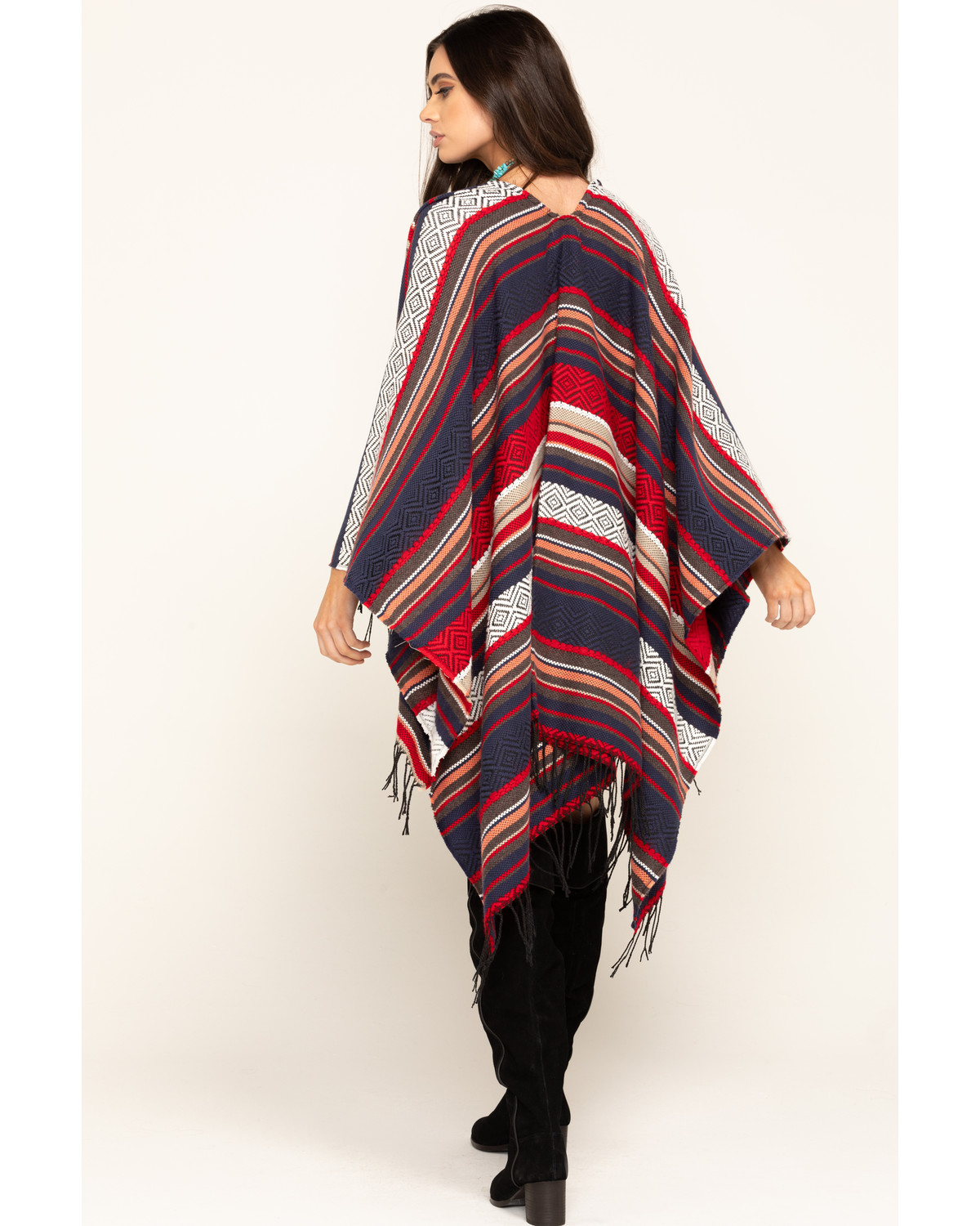 San Diego Hat Co. Women's Jacquard Woven Poncho | Sheplers