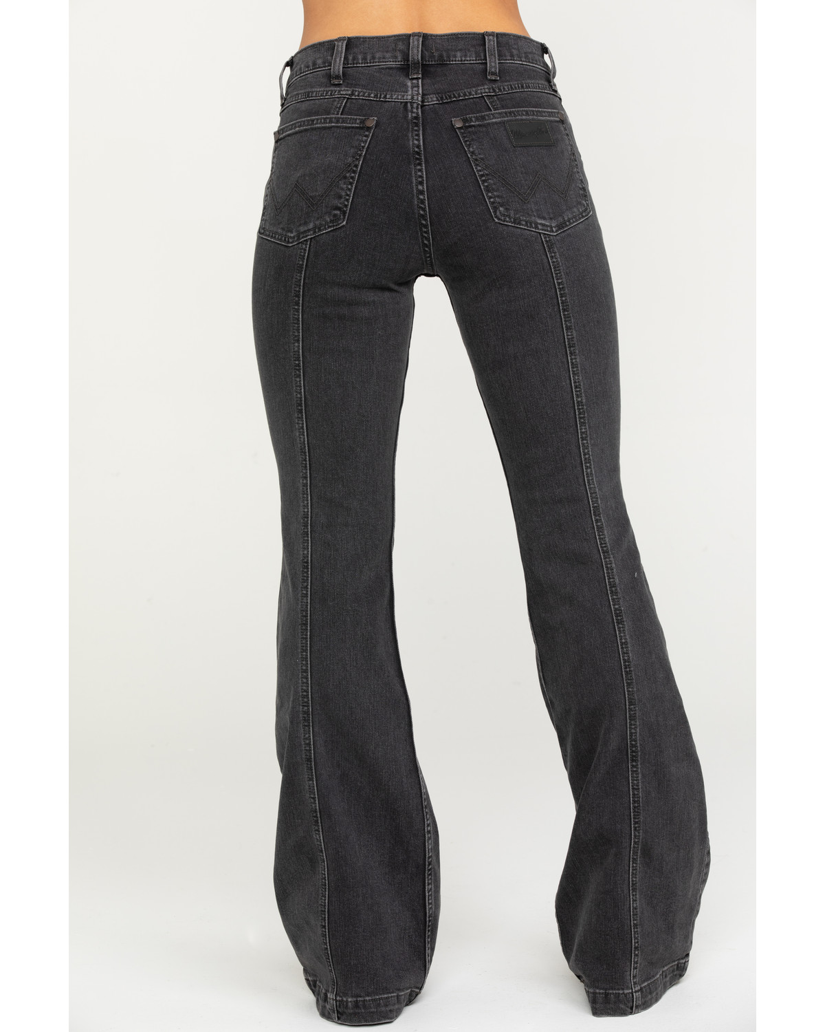 wrangler modern women's heritage seamed light flare jeans