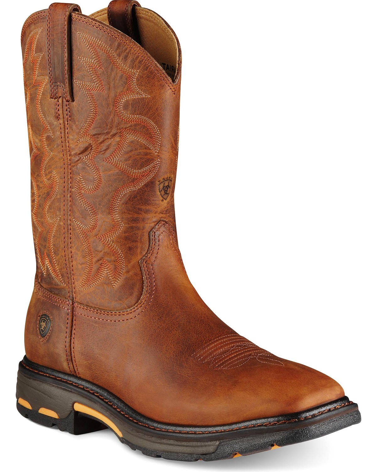 slip on square toe work boots