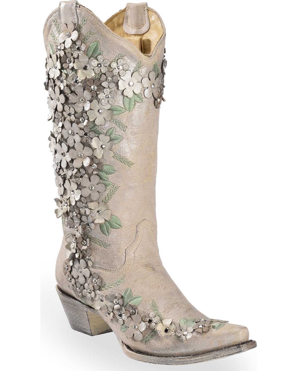 white cowgirl boot