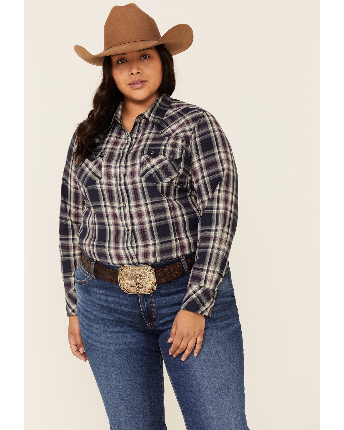 Ariat Women's Peacoat Plaid REAL Virtue 
