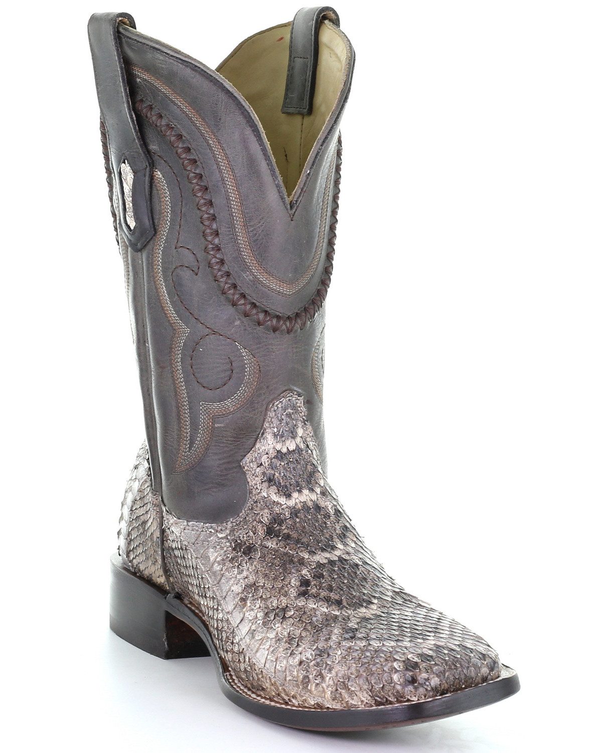 mens rattlesnake skin boots